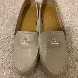 Coach Opal pebble leather logo slip on drivers